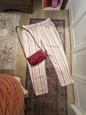 American Eagle Outfitters Striped Mom Jeans